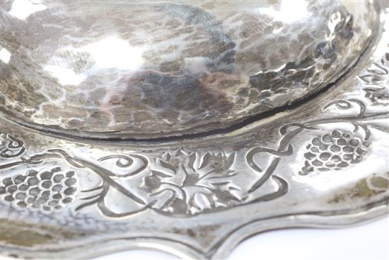 An Edwardian Arts & Crafts silver dish by the Keswick School of Industrial Art, 2.5 oz.